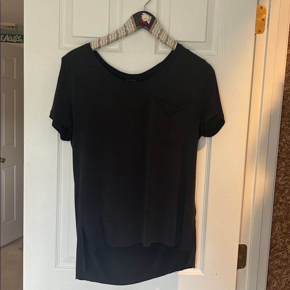 Lucky Brand Black Short Sleeve Pocket Tee